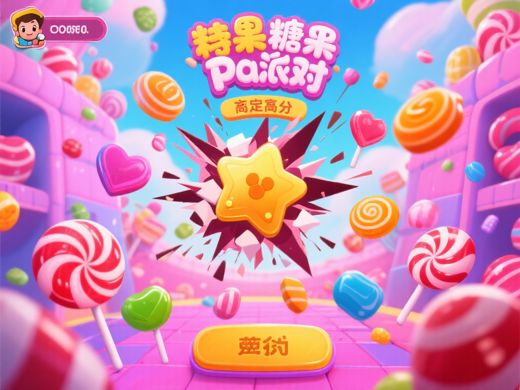 在糖果派对中，你仿佛置身于糖果王国，每一种糖果似乎