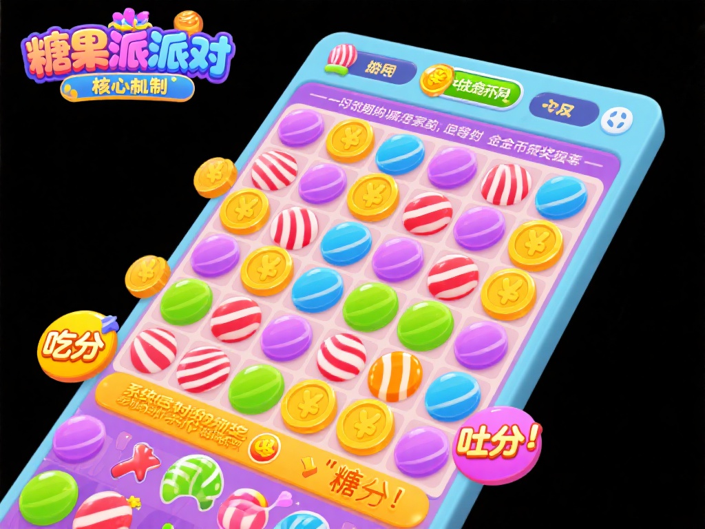 糖果派对游戏揭秘:深度解析吃分与盈利技巧 糖果派对是一款典型的消消乐游戏,通过消除糖果来获得