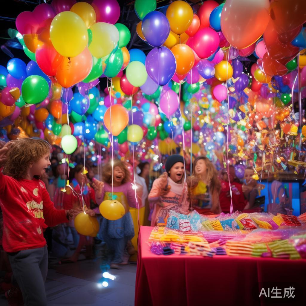 (三)营造欢乐的氛围
彩灯装饰、气球布置、背景音